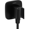 Hansgrohe Fix Fit Q Wandanschluss mit Brausehalter, mattschwarz