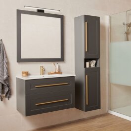 5-teiliges Badmöbel-Set ETERNITY - grafit supermatt