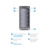 ZUP&reg; Pufferspeicher 100L - 1000L mit 4 Anschl&uuml;ssen und 50mm Isolierung 200L