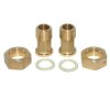 Wasserz&auml;hlerverschraubung Set ( 2 St&uuml;ck ) ,3/4&quot; IG x 1/2&quot; AG Messing