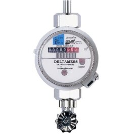 Waschtischwasserzähler Uni-Kompakt zur Montage am Eckventil, warm