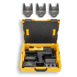 REMS Akku-Press E 22V ACC M-Kontur mit 3 Pressbacken (12-35 mm)