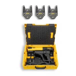 REMS Power-Press ACC Basic-Pack V-Kontur mit 3 Pressbacken (12-35mm) in L-Boxx 35 V 18 V 12 V