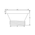 Haas Ablauf- und Siphonadapter f&uuml;r Ikea&reg; Sp&uuml;len 1&frac12;&quot;, grau