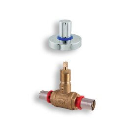 Pressfitting Unterputzkugelventil 16x2mm-Abdeckung-ohne Verlängerung