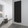 Design Paneelheizk&ouml;rper Vertikal Doppellagig Schwarz...