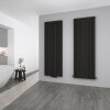Design Paneelheizk&ouml;rper Vertikal Doppellagig Schwarz COMO in verschiedenen Gr&ouml;&szlig;en