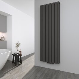 Design Paneelheizkörper Vertikal Doppellagig Anthrazit COMO in verschiedenen Größen