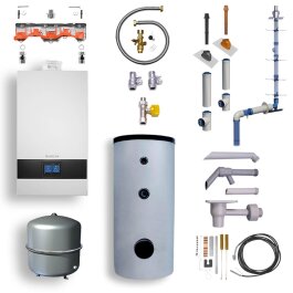 Buderus Gas-Brennwert-Heizungspaket Logamax plus | GB172i.2 | 25 kW | Abgas und Speicher zur Auswahl  300 L ohne