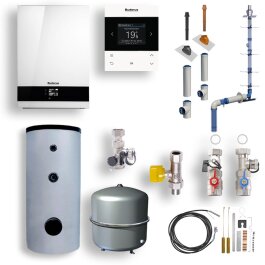 Buderus Gas-Brennwert-Heizungspaket Logamax plus | GB192i.2 | 15 kW | Abgas und Speicher zur Auswahl