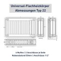 Konrad Universal-Flachheizk&ouml;rper Typ 22 &amp; 33 &ndash; Energieeffizient, modern &amp; vielseitig in versch. Gr&ouml;&szlig;en