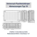 Konrad Universal-Flachheizk&ouml;rper Typ 22 &amp; 33 &ndash; Energieeffizient, modern &amp; vielseitig in versch. Gr&ouml;&szlig;en