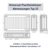 Konrad Universal-Flachheizk&ouml;rper Typ 22 &amp; 33 &ndash; Energieeffizient, modern &amp; vielseitig in versch. Gr&ouml;&szlig;en