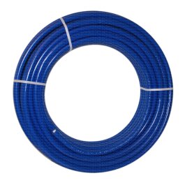 Mehrschichtverbundrohr isoliert | blau | 25 m | Rolle | 26x3 mm | PERT-AL-PERT