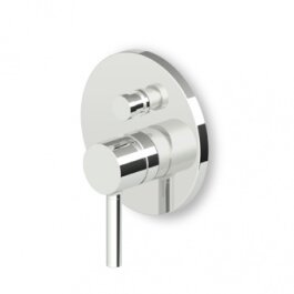 Zucchetti Pan podtynkowa bateria wannowo-natryskowa widoczna część okrągła chrom