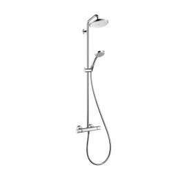 Hansgrohe Showerpipe Croma 220 für die Dusche mit Thermostat in chrom