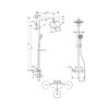 Hansgrohe Showerpipe Croma 220 f&uuml;r die Dusche mit Thermostat in chrom