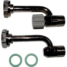 Wolf Anschlussteil Warm-/Kaltwasser 1/2" für Aufputzinstallation, verchromt