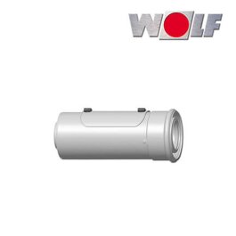 Wolf Luft-/Abgasrohr DN80/125 L:250mm m. Revisionsöffnung, weiß, steckbar