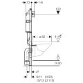 Geberit DuofixBasic element do WC wiszącego, 112 cm, ze spłuczką Delta UP100 12 cm, do obsługi od przodu