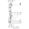 Geberit DuofixBasic element do WC wiszącego, 112 cm, ze spłuczką Delta UP100 12 cm, do obsługi od przodu