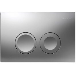 Betätigungsplatte Delta21 für UP100 Spülkasten, für 2-Mengen-Spülung, seidenglanz-verchromt 115125461