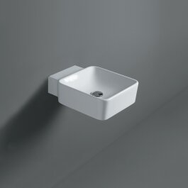 SIMAS Flow umywalka z ręcznym spłukiwaniem, biała, 390 mm