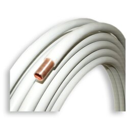 Korrosionsgeschütztes Kupferrohr auf Rolle ummantelt 25 m für Trinkwasser- Heiz- und Gasleitungen