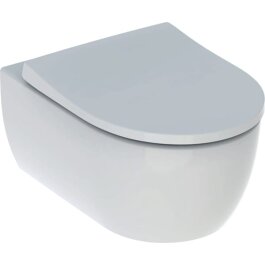 Geberit Tiefspül-WC iCon, 6l, wandhängend spülrandlos weiß, inkl. WC-Sitz Slim mit Absenkautomatik & abnehmbar