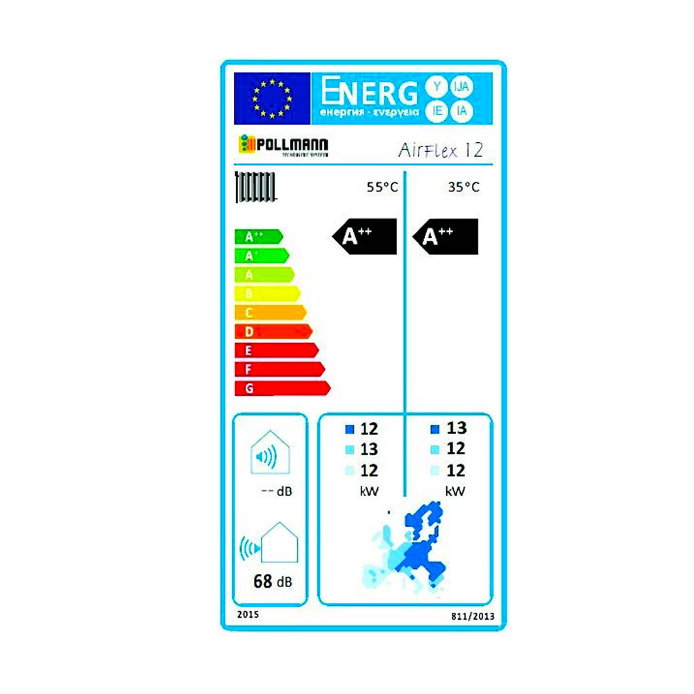 Energieeffizienzlabel A+++ der AirFlex Wärmepumpe